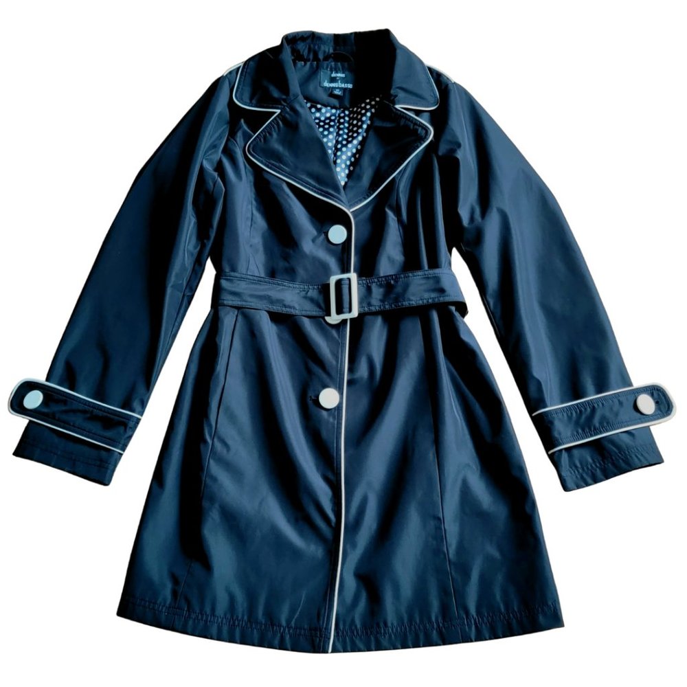 Dennis Basso Women's Trench Coat / Rain Coat B&W Lined Extra Small (NWOT) (EC)